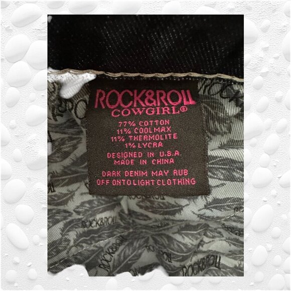 Rock & Roll Cowgirl Dark Wash Boyfriend Jeans - NWOT - Picture 7 of 11